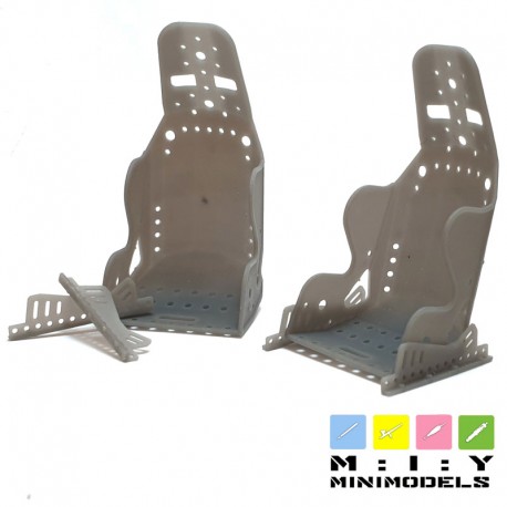 Racing bucket seat frame set